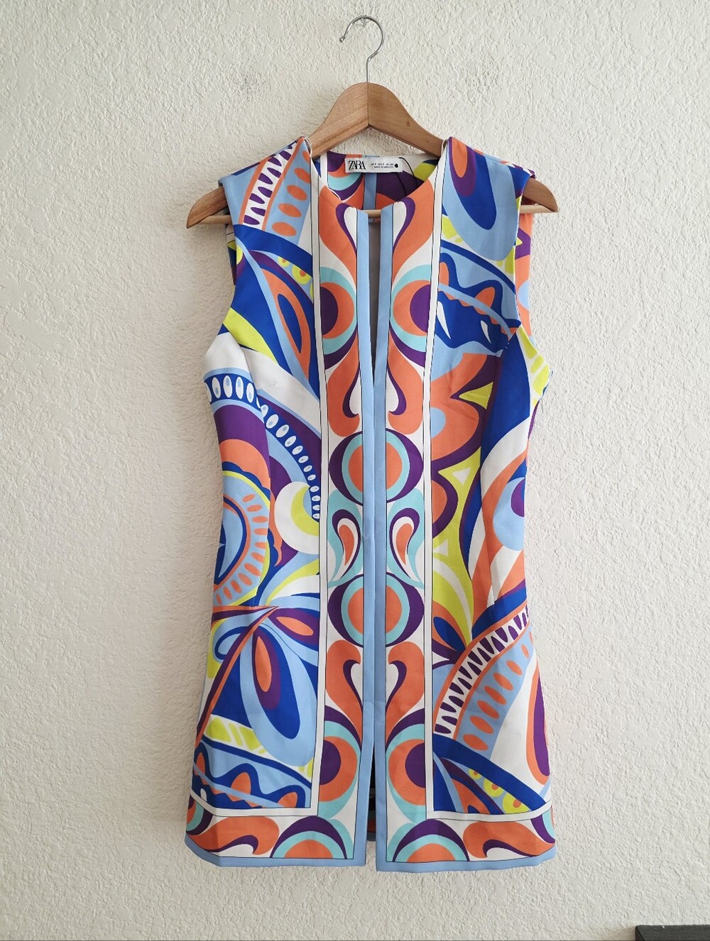 Zara Printed Dress Mini NEW Pucci Vibes Size S - Picture 16 of 16
